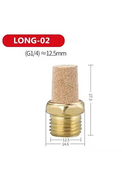Choice8 Long-02 Pneumatic Exhaust Muffler 1/8 1/4 3/8 1/2 BSP Male Thread For...