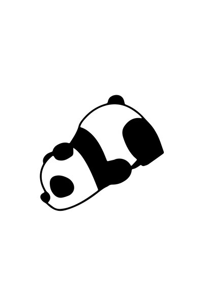 Choice18 1 piece Glossy Black 2 Funny Cute Panda Sticker Car Body Side Decor ...