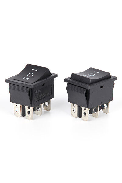 Choice black 2PCS Rocker Switch 6 Pins 3 Position ON/Off/ON AC 20A/125V 16A/2...