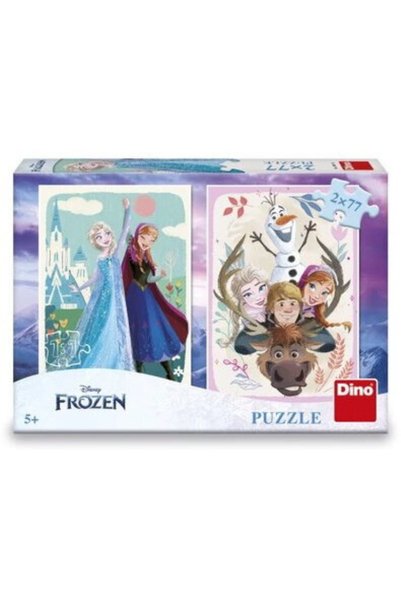 Dino 2 in 1 Puzzle - Anna and Elsa (2 x 77 pieces)