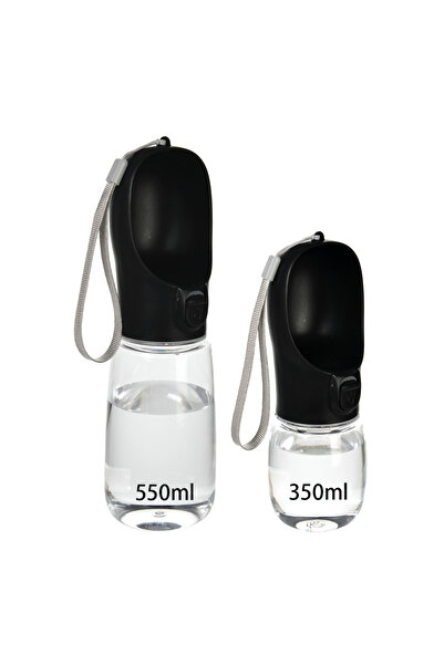 Choice11 550ml (18.6oz) Black Outdoor Portable Pet Water Bottle Leakproof Lar...