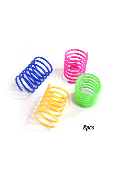 Choice 5.5x2cm 8pcs Kitten Cat Toys Wide Durable Heavy Gauge Cat Spring Toy C...