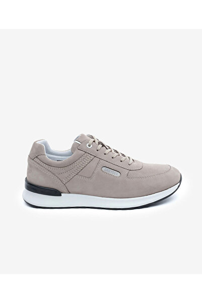 Greyder Erkek Vizon Hakiki Deri Nubuk Sneaker Ayakkabı 6Y1SA14191N