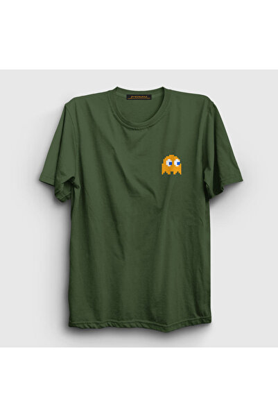 Presmono Unisex Khaki Clyde Pac Man Pacman T-shirt310343tt