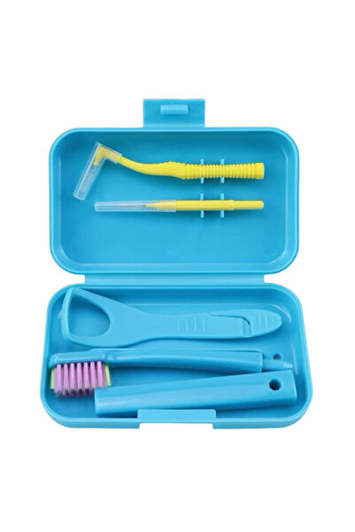 choice2 Blue Dental Cleaning Care Kits Orthodontic Oral Care Brush Tongue Scr...