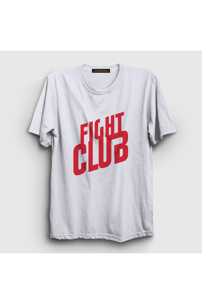 Presmono Unisex beli logo film Fight Club Fight Club T-shirt 244181tt