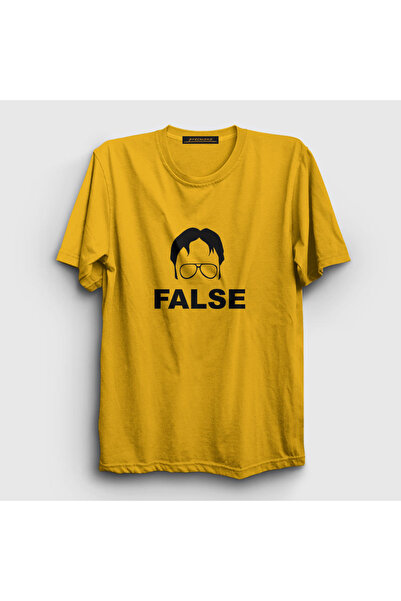 Presmono Unisex žuta lažna Dwight Schrute The Office T-shirt 345353tt