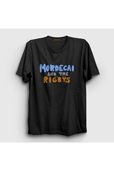 Presmono Unisex Black Mordecai and the Rigbys Regular Show T-Shirt 613772Tt