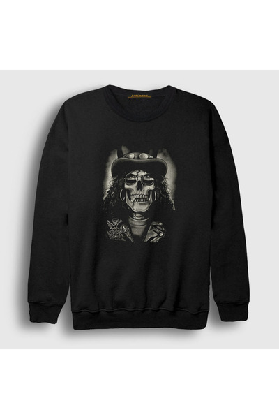 Presmono Унисекс суитшърт с черен череп Guns N' Roses Slash 40201tt