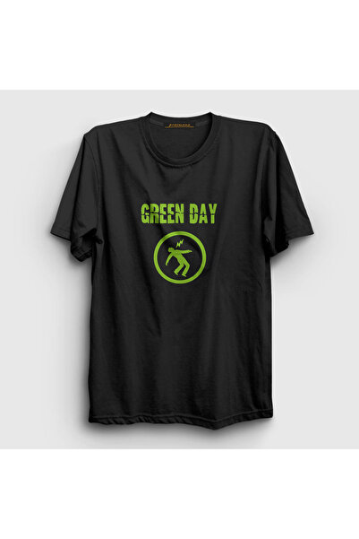 Presmono Unisex crno upozorenje Green Day T-shirt 55966tt