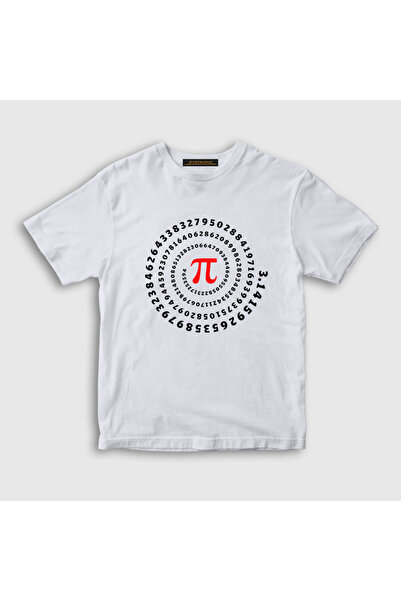 Presmono Unisex Kids White Spiral Pi Count Gift Math T-Shirt 569548Tt