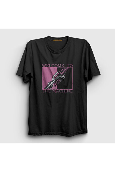 Presmono Unisex Black Welcome to the Machine Pink Floyd T-Shirt 556233Tt