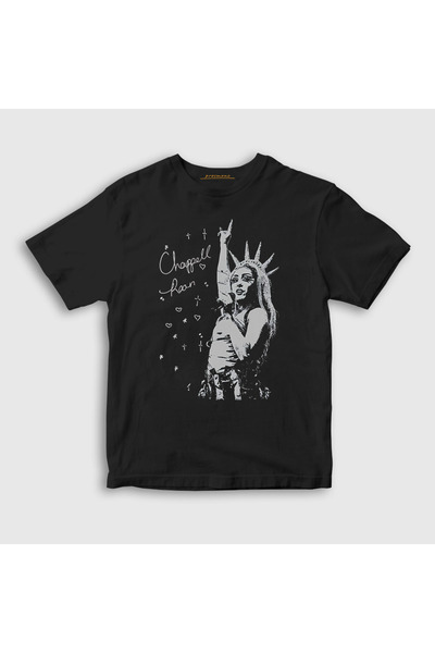 Presmono Lady Liberty Roan Unisex Dječji T-shirt - Music Chappell Crna 498091tt