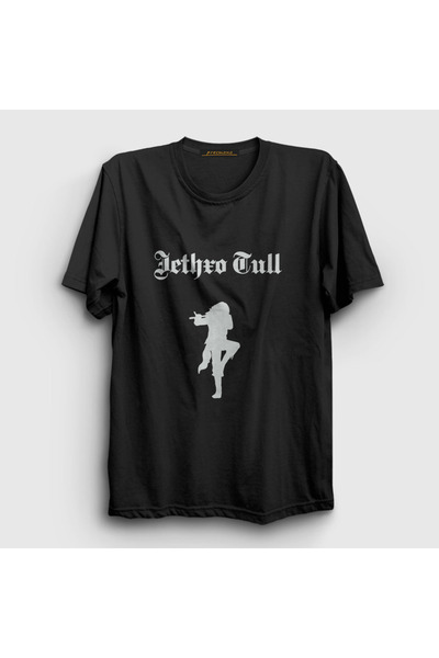 Presmono Unisex Black Logo Jethro Tull T-Shirt 592913Tt