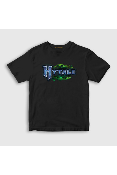 Presmono Unisex Kids Black Logo Hytale T-Shirt 592821Tt