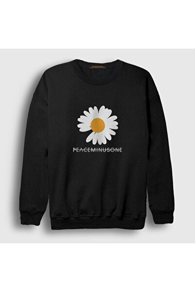 Presmono Unisex Black Daisy Peaceminusone G-Dragon Sweatshirt 596741Tt