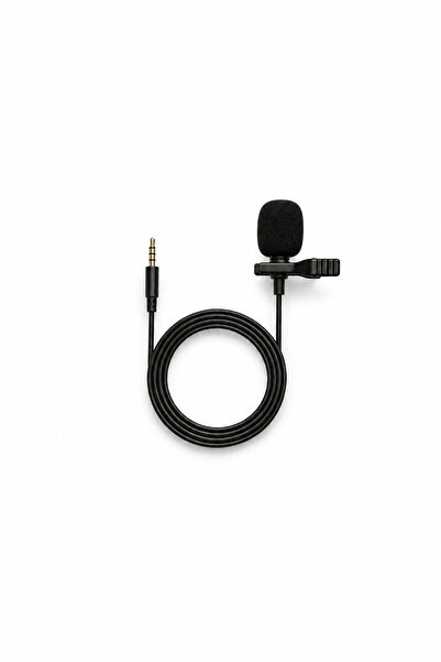 MVLH Yaka Mikrofonu 3.5mm Jack Uyumlu Telefon Bilgisayar ve Kamera Mikrofonu
