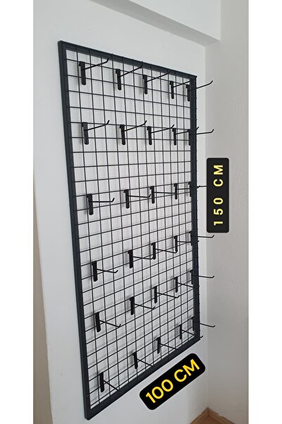 ASAFF TEL PANO 100X150 CM 30 ADET 15 CM KANCA DAHİL RENK:MAT SİYAH