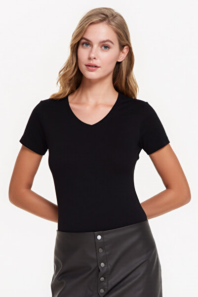 Pearlune Women's V-Neck Short Sleeve Cotton Modal Stretchy Undershirt - Breat...