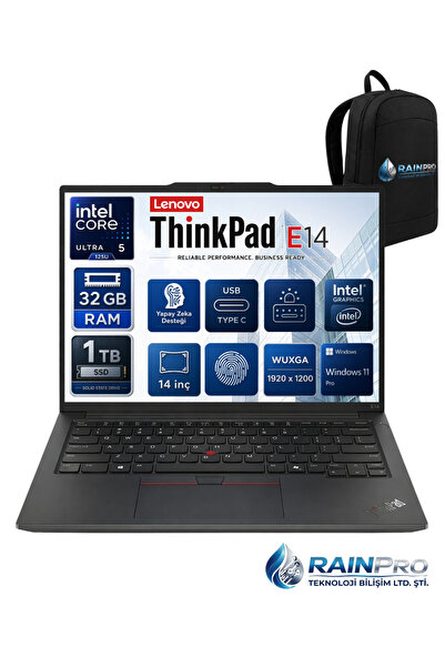 LENOVO Thinkpad E14 Gen6 Intel Core Ultra 5 125U 32 GB DDR5 1 TB SSD Intel® 1...
