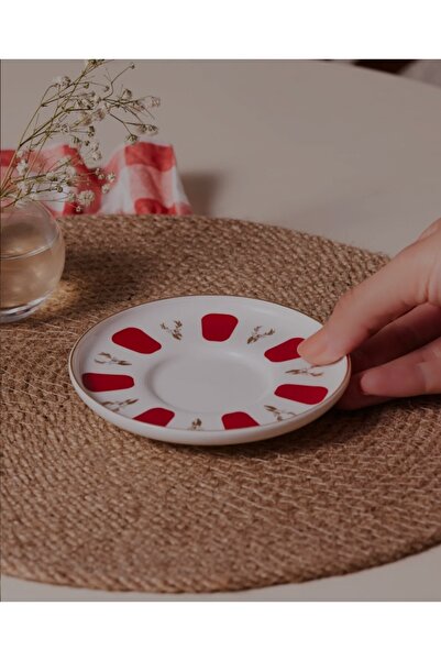 Karaca Bergamot Porcelain Single Tea Plate (6 Pieces)