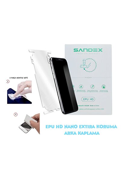 tkgz iPhone 16E Uyumlu NANO Full Arka Kaplama Esnek ULTRA İnce - SANDEX - EPU HD