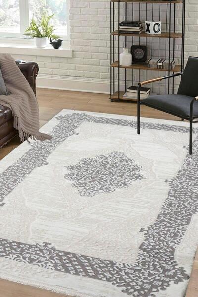 SULTAN HALI Crown 4011 GRİ Seri Makine Dokuma Taban Modern Salon Halısı |
