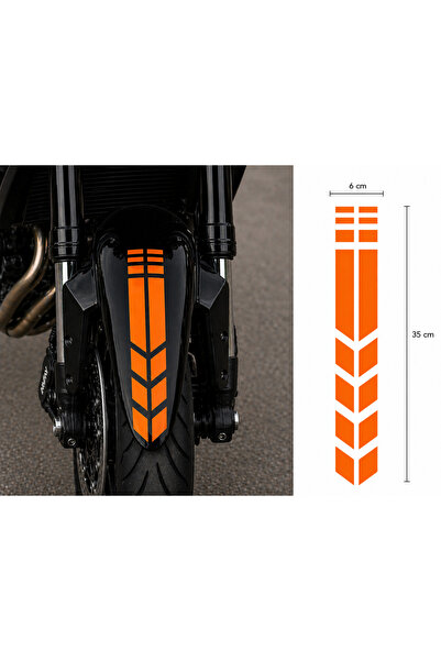 AlpiLeo Motosiklet Ön Çamurluk Sticker 6x35 cm Renk Seçenekli Motor Aksesuar ...