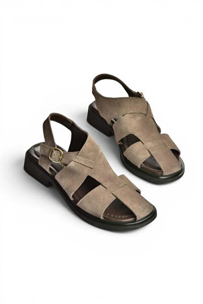 Fox Shoes Y291880002 Γυναικεία σανδάλια από γνήσιο καπνιστό δέρμα σουέντ