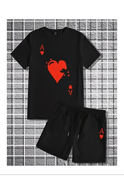 FATOOM STILE T-Shirt Shorts - T-Shirt with Shorts, Printed Crew Neck Top and ...