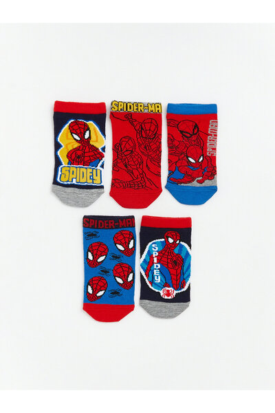 LC Waikiki Șosete sport pentru băieți, imprimate cu Spider-Man, pachet de 5