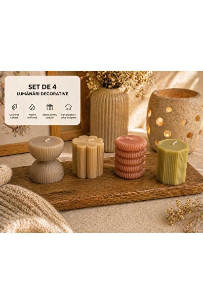 Home Set 4 lumânări decorative