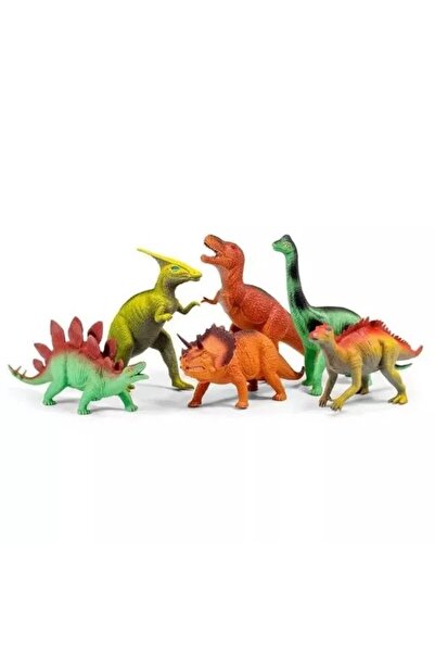 SARALMA Set de 6 figurine dinozauri realiste si colorate pentru joaca educati...