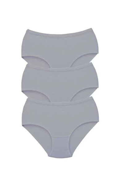 Generic Brand 3 Pieces Tutku Women's High Waist Bato Thick Rubber Panties Gra...