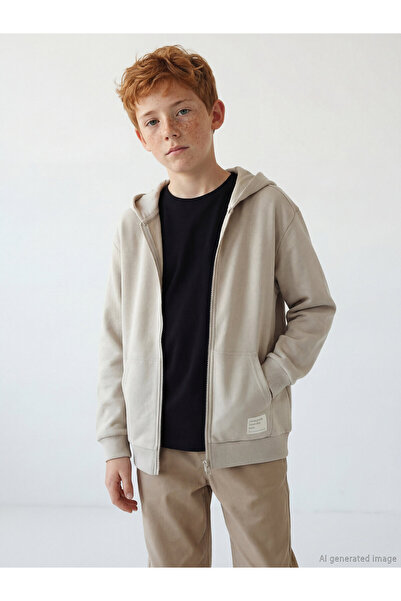 LC Waikiki Boys' Hooded Zip-Up Sweatshirt