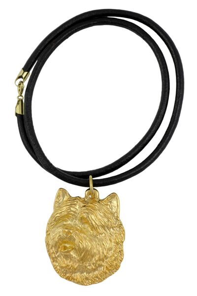 Art - Dog Cairn Terrier - colier cu un câine într-o cutie cadou, pandantiv pl...