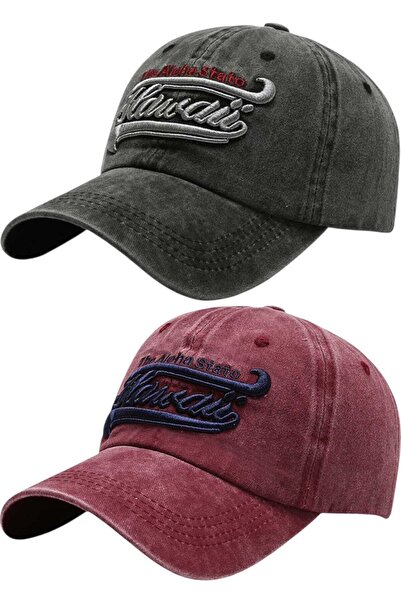 Uniquetrenders Unisex Vintage Κεντημένο Χαβανέζικο Ρυθμιζόμενο Καπέλο Μπέιζμπ...