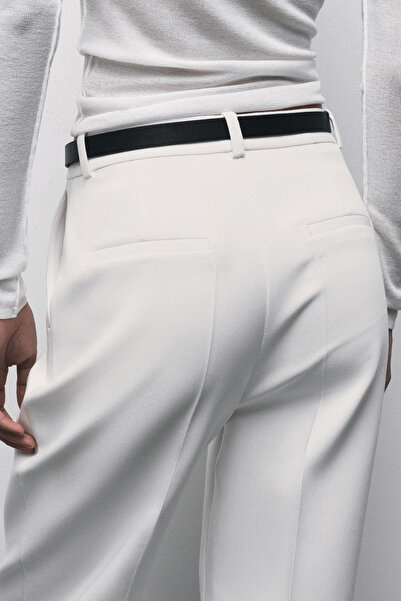 Açelya Okcu Παντελόνι Premium VENTO Mid Waist φαρδύ μπατζάκι Woven