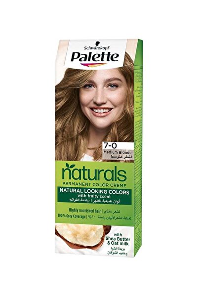 Palette كريم صبغة الشعر الطبيعي 7-0، أشقر متوسط