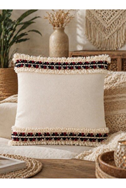 oiphome fashion designer Κάλυμμα μαξιλαριού Bohemian, φυσικό λινό 43x43, ακατ...