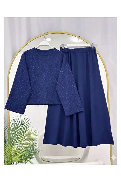 VOLT CLOTHİNG ΛΑΜΠΕΡΟ ΓΥΝΑΙΚΕΙΟ ΣΕΤ ΜΕ ΧΤΕΝΙΣΜΕΝΗ ΦΟΥΣΤΑ