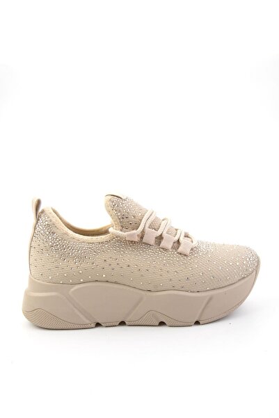Bambi Bej Triko Kadın Sneaker K01824040382
