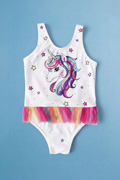 Perendi Κοριτσίστικο μαγιό από τούλι με στάμπα μονόκερου