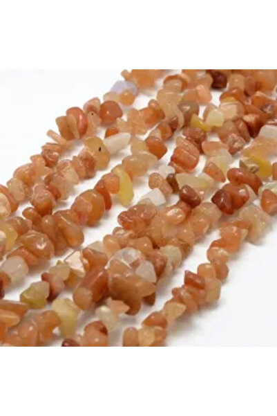 GemSale Red aventurine beads, chip type, 5-8mm, 80cm