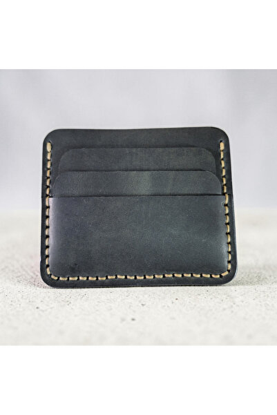 MelAlp Genuine Crazy Leather Card Holder Double Sided Handmade