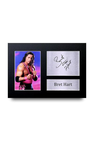 ALAYRA International صورة موقعة مطبوعة بحجم A4 لبرت هيتمان هارت من WWE WWF، ه...
