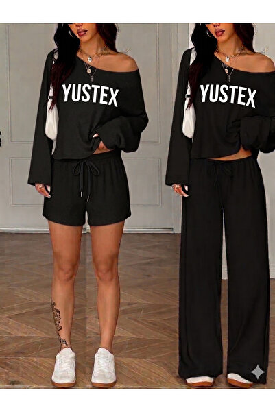 yx yustex sport Γυναικείο πακέτο 2 τεμαχίων αθλητικών παντελονιών και σορτς -...