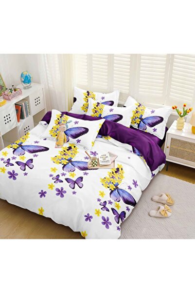 CHIRASO Set Lenjerie CHIRASO, 4 Piese, Bumbac Satinat, Cearceaf Clasic 240x25...