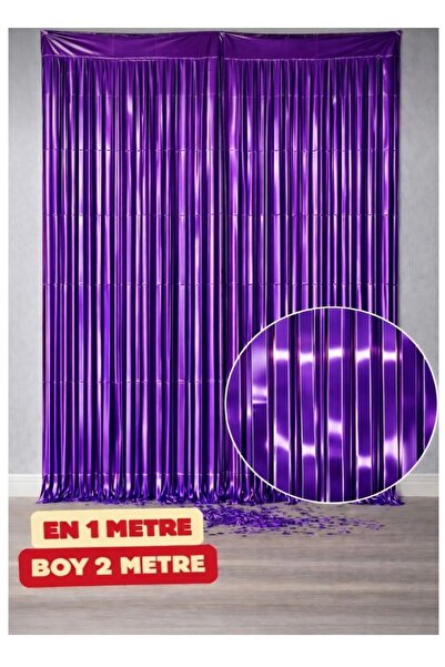 KAYA SÜS 2 1 adet mor arka fon parlak duvar perde kapı fonu 100X200