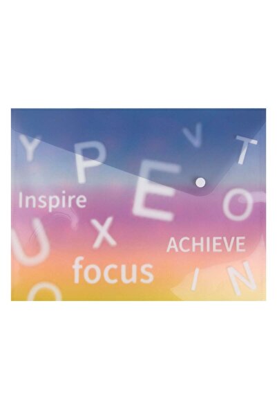 OEM Διαγώνιος Φάκελος με Συρραπτικά Κλιπ Κίτρινο Ροζ Μπλε 33x24.5εκ.